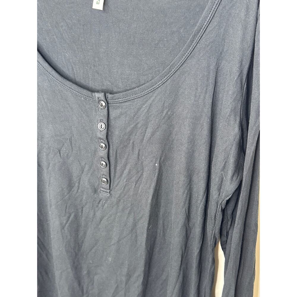 HALARA Set of (2) Ribbed Henley Neck Long Sleeve Slim Casual T-Shirt Size XL - Picture 4 of 9